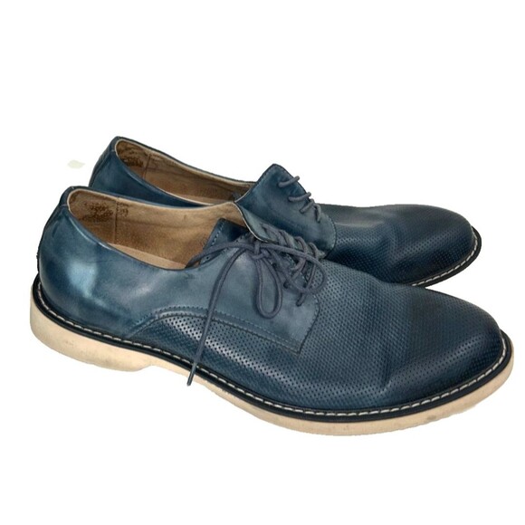 Joseph Abboud Men's Blue Leather Oxford Shoe size 13 - Picture 1 of 9